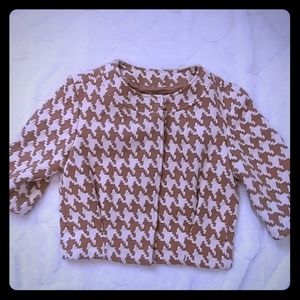 Michael Michael Kors Jacket Size P Brown/white